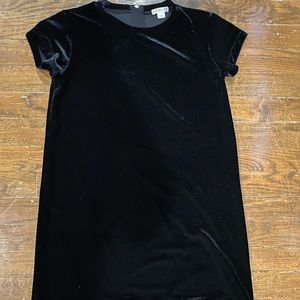 CREWCUTS GIRLS BLACK VELOUR DRESS
